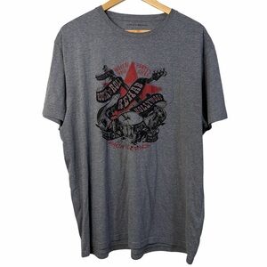 Lucky Brand Rock Rehab Hollywood Graphic T Shirt Grey XXL